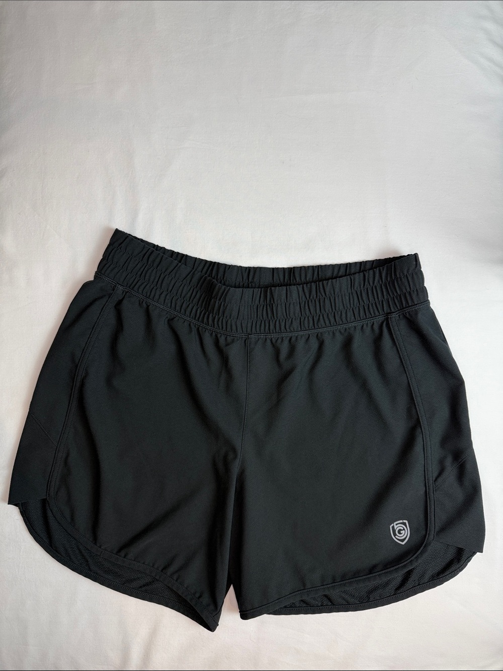 Women’s Goal Five Black Athletic Shorts with Drawstring Elastic Waist Sz L EUC